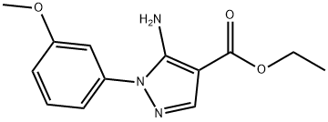 5-Amino-1-(3-methoxy-phenyl)-1H-pyrazole-4-carboxylic acid ethyl ester Struktur