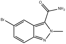 5-Bromo-2-methyl-2H-indazole-3-carboxylic acid amide Struktur