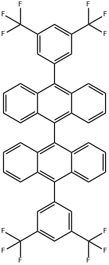 10,10'-Bis(3,5-bis(trifluoromethyl)phenyl)-9,9'-bianthracene Struktur