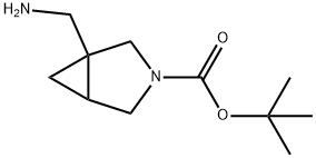 tert-butyl 1-(aminomethyl)-3-azabicyclo[3.1.0]hexane-3-carboxylate Struktur