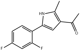 1-(5-(2,4-DIFLUOROPHENYL)-2-METHYL-1H-PYRROL-3-YL)ETHANONE Struktur