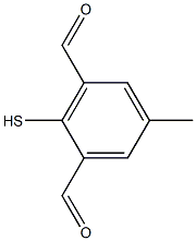 1,3-Benzenedicarboxaldehyde, 2-mercapto-5-methyl- Struktur