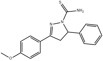 3-(4-methoxyphenyl)-5-phenyl-4,5-dihydro-1H-pyrazole-1-carbothioamide Struktur