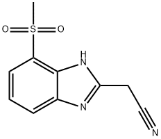 2-(Cyanomethyl)-7-(methylsulfonyl)benzimidazole Struktur