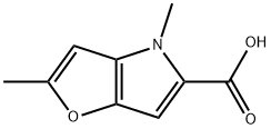 2,4-dimethyl-4H-furo[3,2-b]pyrrole-5-carboxylic acid Struktur