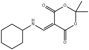 1,3-Dioxane-4,6-dione, 5-[(cyclohexylamino)methylene]-2,2-dimethyl- Struktur