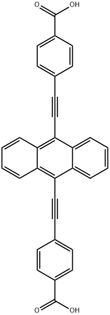 Benzoic acid, 4,4'-(9,10-anthracenediyldi-2,1-ethynediyl)bis- Struktur