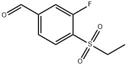 4-(ethylsulfonyl)-3-fluorobenzaldehyde Struktur