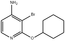 3-Bromo-2-cyclohexyloxy-pyridin-4-ylamine Struktur