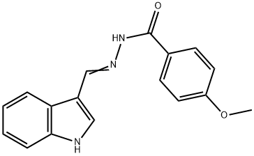 N'-(1H-indol-3-ylmethylene)-4-methoxybenzohydrazide Struktur