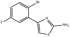 4-(2-bromo-5-fluorophenyl)-1,3-thiazol-2-amine Struktur