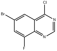 6-BROMO-4-CHLORO-8-FLUOROQUINAZOLINE Struktur