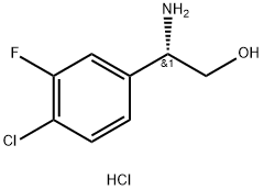 (2S)-2-AMINO-2-(4-CHLORO-3-FLUOROPHENYL)ETHAN-1-OL HYDROCHLORIDE Struktur