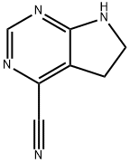 6,7-dihydro-5H-pyrrolo[2,3-d]pyrimidine-4-carbonitrile Struktur