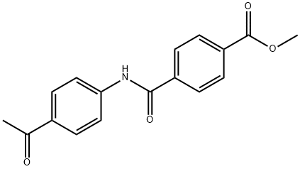 methyl 4-((4-acetylphenyl)carbamoyl)benzoate Struktur