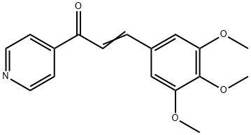 1-pyridin-4-yl-3-(3,4,5-trimethoxyphenyl)prop-2-en-1-one Struktur