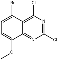 5-bromo-2,4-dichloro-8-methoxyquinazoline Struktur