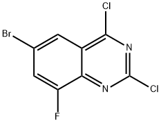 6-bromo-2,4-dichloro-8-fluoroquinazoline Struktur