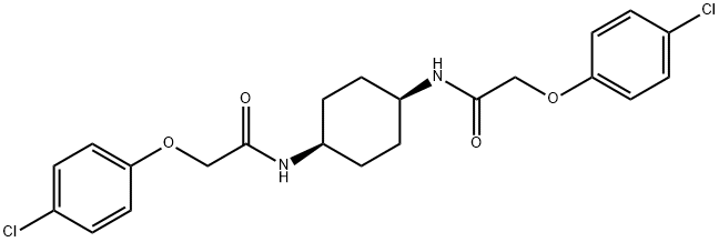 N,N'-(cis-Cyclohexane-1,4-diyl)bis(2-(4-chlorophenoxy)acetamide) Struktur