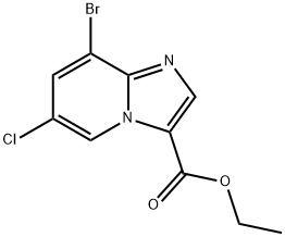 8-Bromo-6-chloro-imidazo[1,2-a]pyridine-3-carboxylic acid ethyl ester Struktur