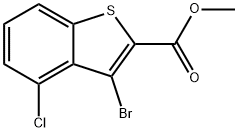 3-Bromo-4-chloro-benzo[b]thiophene-2-carboxylic acid methyl ester Struktur