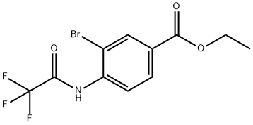 Ethyl 3-bromo-4-(2,2,2-trifluoroacetamido)benzoate Struktur