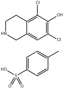 5,7-dichloro-1,2,3,4-tetrahydroisoquinolin-6-ol 4-methylbenzenesulfonate Struktur