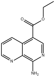 ETHYL 8-AMINO-1,7-NAPHTHYRIDINE-5-CARBOXYLATE Struktur