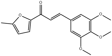 (2E)-1-(5-methylfuran-2-yl)-3-(3,4,5-trimethoxyphenyl)prop-2-en-1-one Struktur