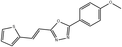 2-(4-methoxyphenyl)-5-[(E)-2-thiophen-2-ylethenyl]-1,3,4-oxadiazole Struktur