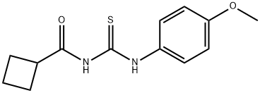 N-{[(4-methoxyphenyl)amino]carbonothioyl}cyclobutanecarboxamide Struktur