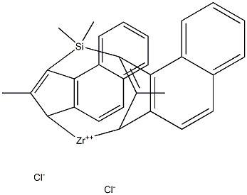 (Dimethylsilylene)bis(2-methyl-4,5-benzoindenyl)zirconium chloride Struktur