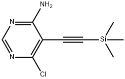 6-CHLORO-5-((TRIMETHYLSILYL)ETHYNYL)PYRIMIDIN-4-AMINE Struktur