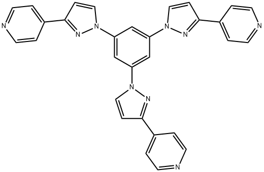 1,3,5-tris[3-(pyridin-4-yl)-1H-pyrazol-1-yl]benzene Struktur