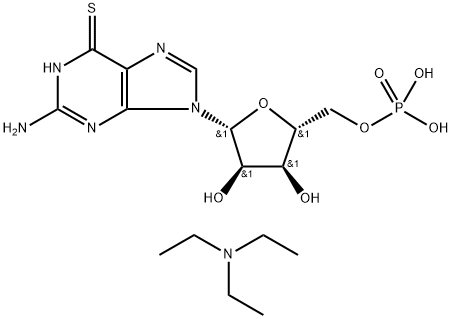 triethylamine (3,4-dihydroxy-5-(2-imino-6-thioxo-2,3-dihydro-1H-purin-9(6H)-yl)tetrahydrofuran-2-yl)methyl phosphate Struktur