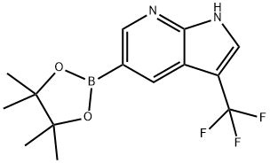 5-(4,4,5,5-TETRAMETHYL-1,3,2-DIOXABOROLAN-2-YL)-3-(TRIFLUOROMETHYL)-1H-PYRROLO[2,3-B]PYRIDINE Struktur