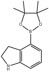 4-(4,4,5,5-Tetramethyl-[1,3,2]dioxaborolan-2-yl)-2,3-dihydro-1H-indole Struktur