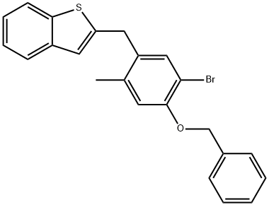 2-(4-(BENZYLOXY)-5-BROMO-2-METHYLBENZYL)BENZO[B]THIOPHENE Struktur