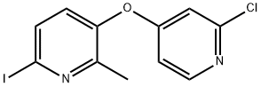 3-((2-chloropyridin-4-yl)oxy)-6-iodo-2-methylpyridine Struktur