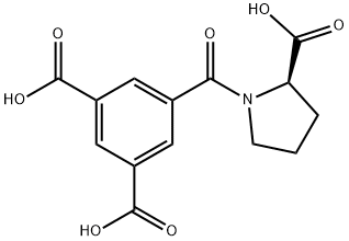 1,3-Benzenedicarboxylic acid,5-[[(2R)-2-carboxy-1-pyrrolidinyl]carbonyl]- Struktur