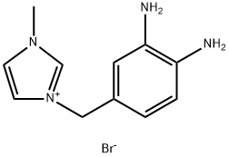 1-(3,4-diaminobenzyl)-3-methyl-1H-imidazol-3-ium bromide Struktur