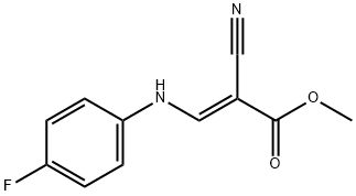 methyl 2-cyano-3-[(4-fluorophenyl)amino]acrylate Struktur