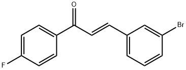 (2E)-3-(3-bromophenyl)-1-(4-fluorophenyl)prop-2-en-1-one Struktur