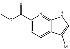 METHYL 3-BROMO-1H-PYRROLO[2,3-B]PYRIDINE-6-CARBOXYLATE Struktur