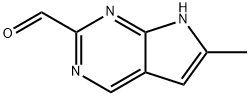 6-METHYL-7H-PYRROLO[2,3-D]PYRIMIDINE-2-CARBALDEHYDE Struktur