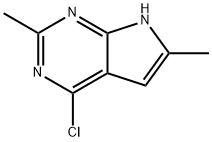 4-chloro-2,6-dimethyl-7H-pyrrolo[2,3-d]pyrimidine Struktur