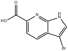 3-BROMO-1H-PYRROLO[2,3-B]PYRIDINE-6-CARBOXYLIC ACID Struktur