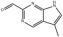 5-METHYL-7H-PYRROLO[2,3-D]PYRIMIDINE-2-CARBALDEHYDE Struktur