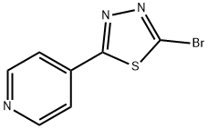 Pyridine, 4-(5-bromo-1,3,4-thiadiazol-2-yl)- Struktur