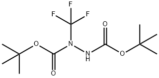 Di-tert-butyl 1-(trifluoromethyl)hydrazine-1,2-dicarboxylate Struktur